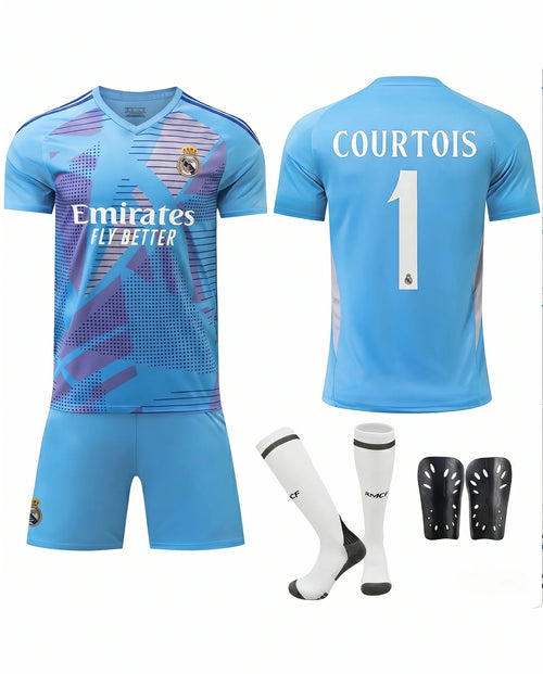 2024-2025 Real Madrid Home Goalkeeper Shirt (Blue) (Courtois 1)