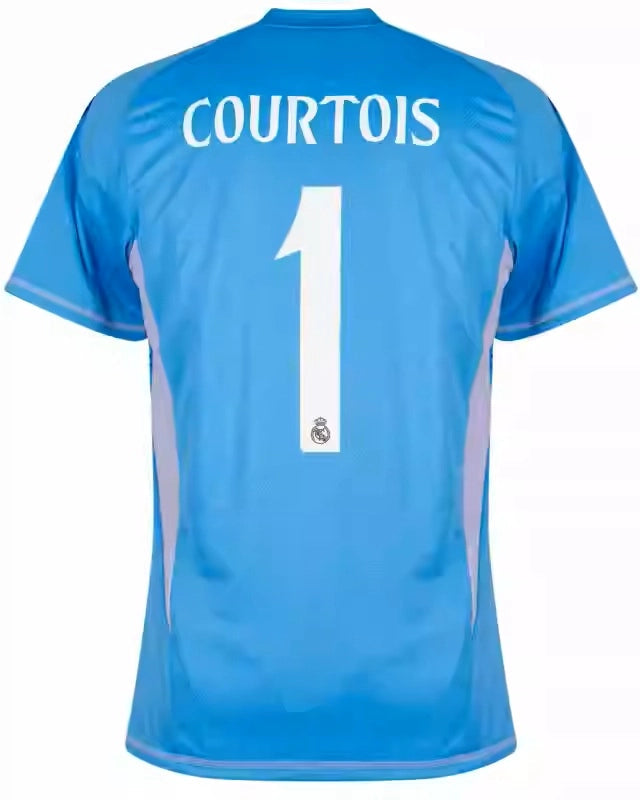 2024-2025 Real Madrid Home Goalkeeper Shirt (Blue) (Courtois 1)