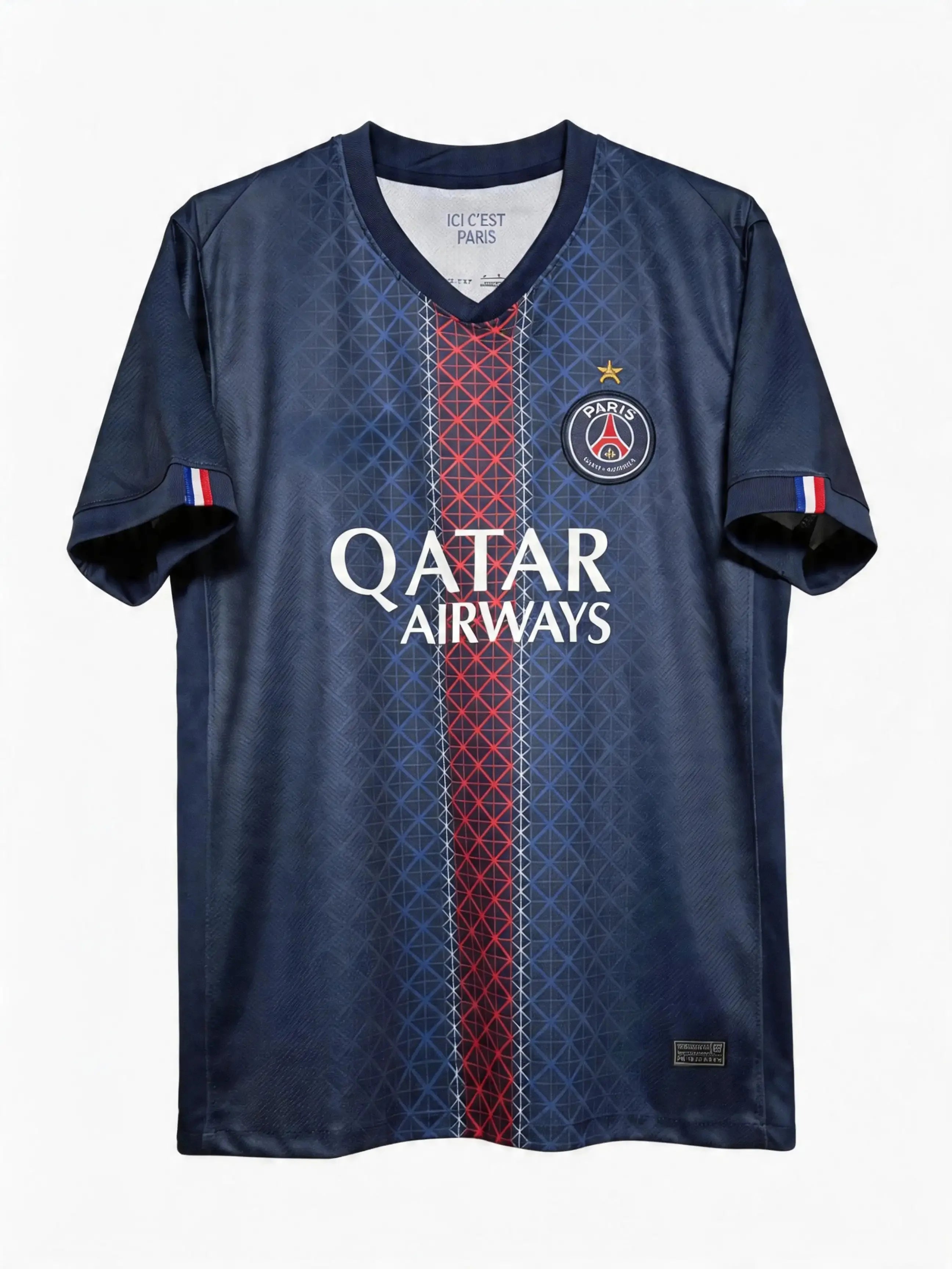 PSG Home Stadium Shirt 2025-26 with Cup printing D. Doué 14