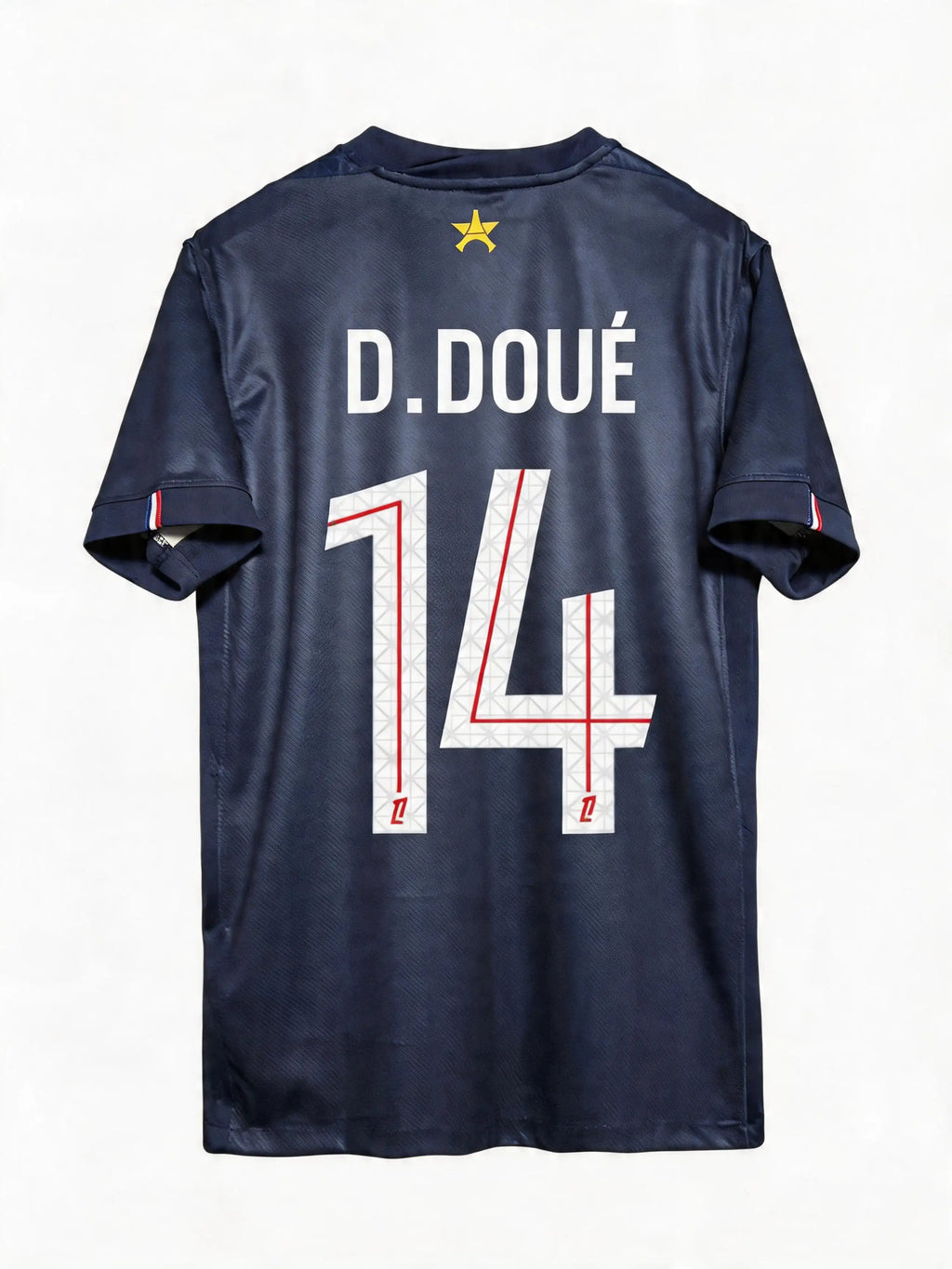 PSG Home Stadium Shirt 2025-26 with Cup printing D. Doué 14