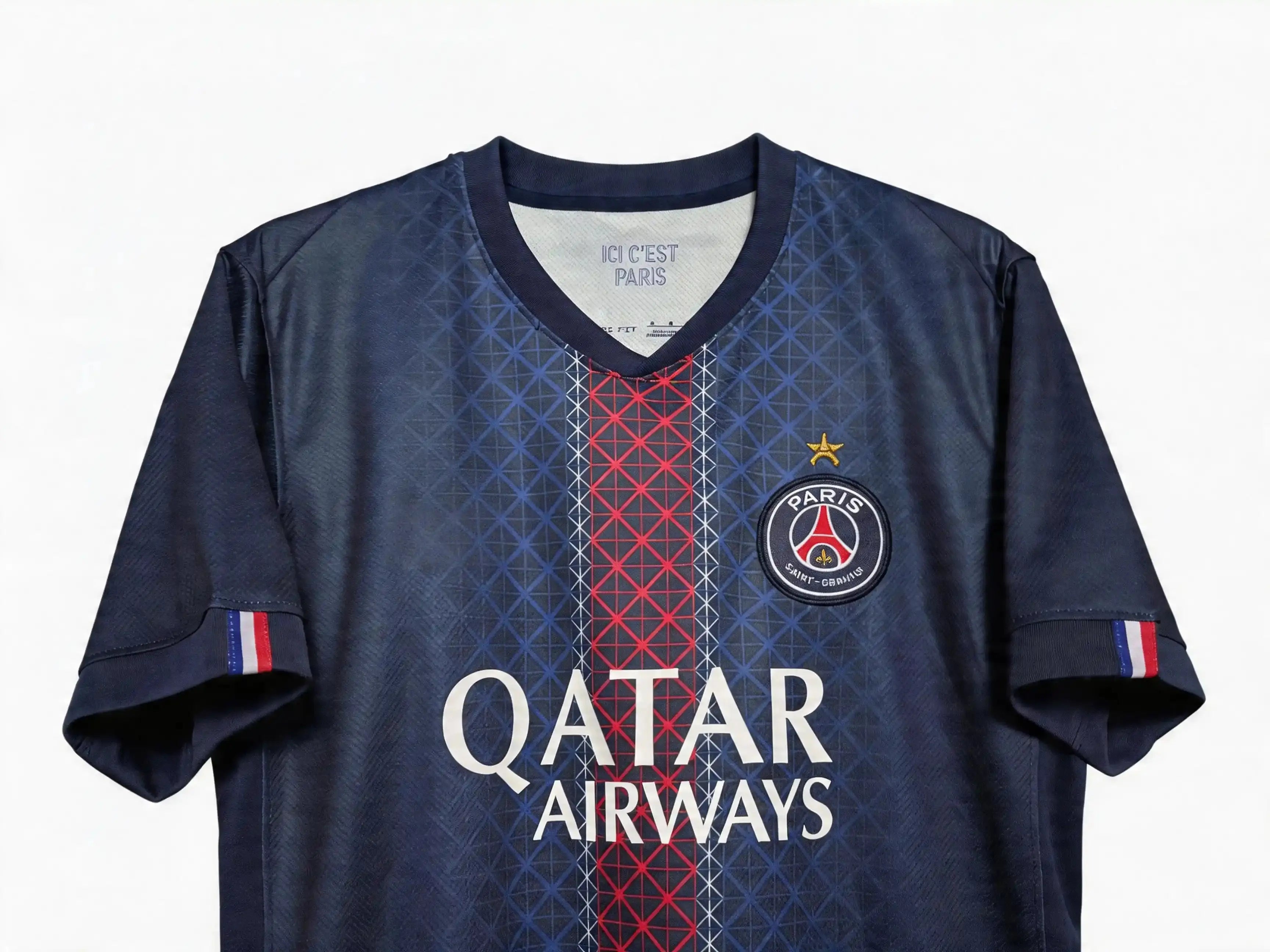 PSG Home Stadium Shirt 2025-26 with Cup printing D. Doué 14
