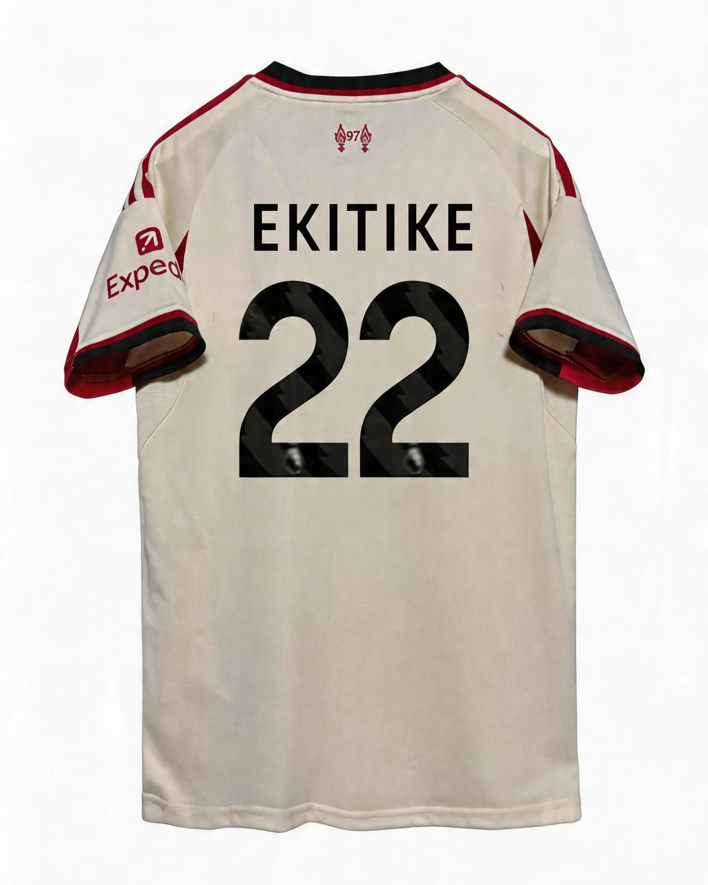 Liverpool Away Shirt 2025-26 with Ekitike 22 Printing