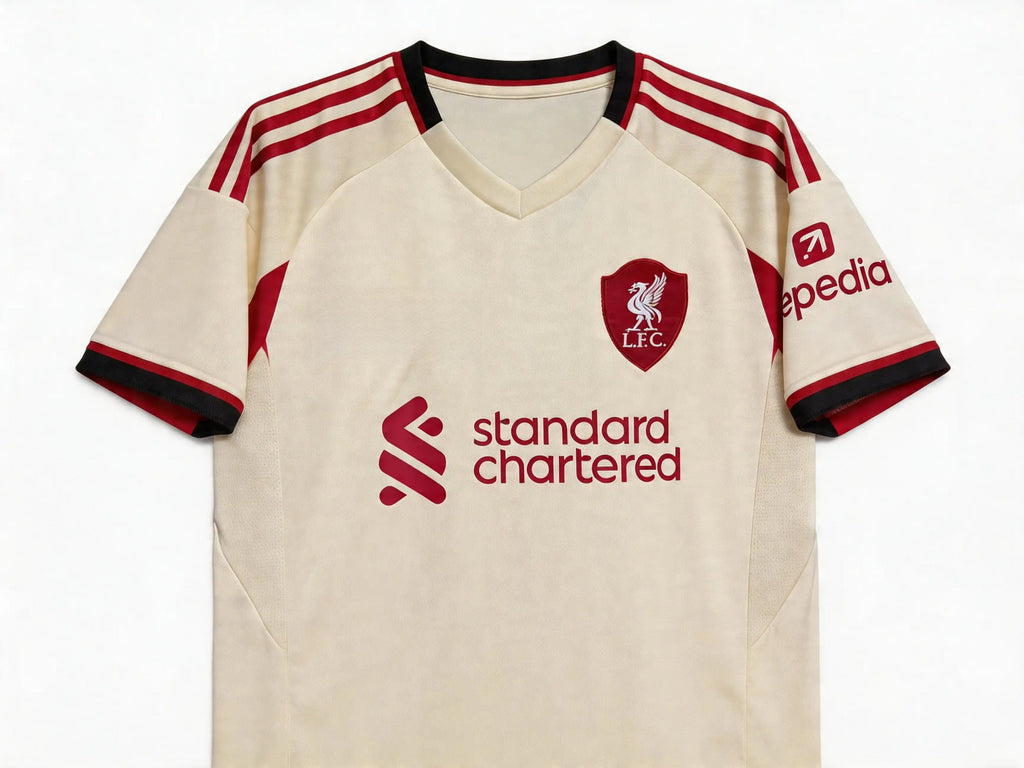 Liverpool Away Shirt 2025-26 with Ekitike 22 Printing