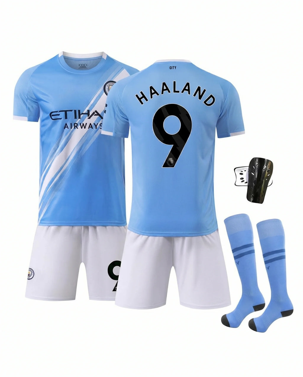 Manchester City Authentic Home Shirt 2025-26 with Haaland 9 Printing