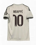 Soccer jersey with 'Mbappé' and number '10' on a white background
