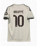 Soccer jersey with 'Mbappé' and number '10' on a white background