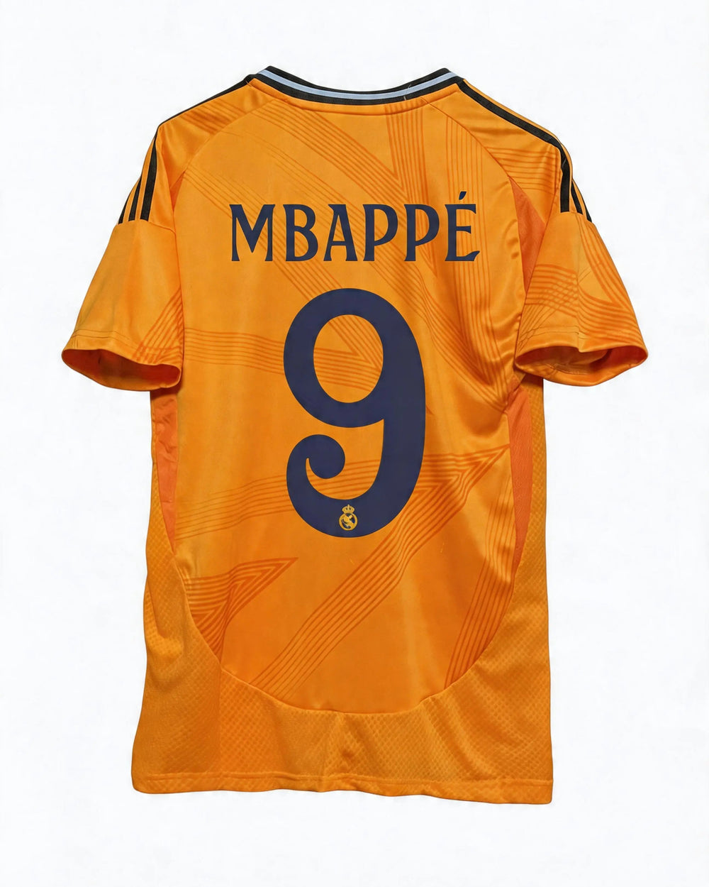 Orange sports jersey with 'MBAPPé' and number '9' on a white background