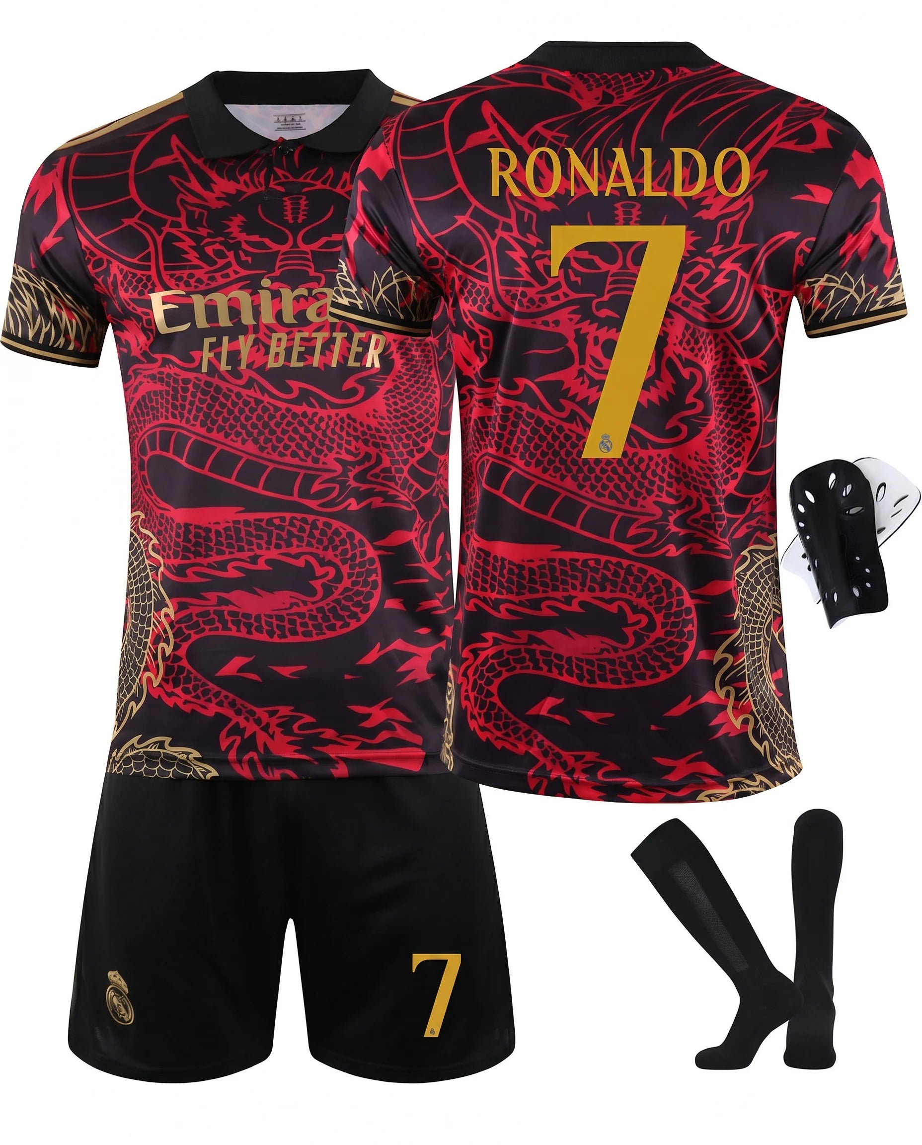 Real Madrid 24-25 Dragon Jersey Ronaldo CR7 Football Soccer Jersey Kit Unofficial
