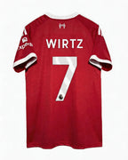 Liverpool Home Shirt 2025-26 with Wirtz 7 Printing